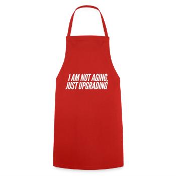 Funny Birthday Sayings - Cooking Apron - red - Front - AI Model Male 185 dark (185cm)