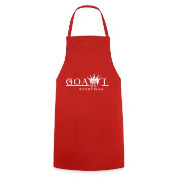Goat White Edition - Kochschürze - Rot - Vorne - AI Model Male 185 dark (185cm)