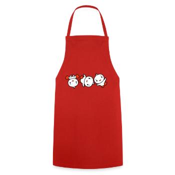 3 Birds Chicks Breakdance Friends Party Dancing Fun - Cooking Apron - red - Front - AI Model Male 185 dark (185cm)