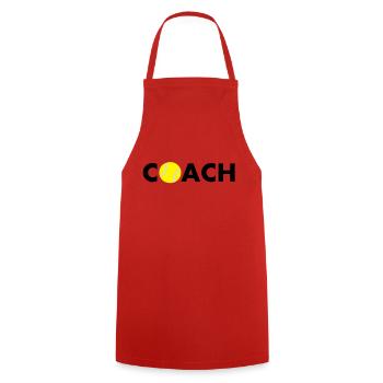 tennis coach - Cooking Apron - red - Front - AI Model Male 185 dark (185cm)
