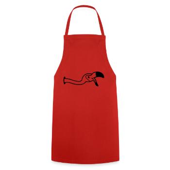 hole wall laugh mouth on food drink bow down - Cooking Apron - red - Front - AI Model Male 185 dark (185cm)