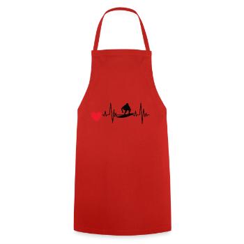 Surfer Wellenreiten Surfbrett surfen Surferin - Kochschürze - Rot - Vorne - AI Model Male 185 dark (185cm)