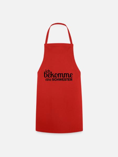 ICH BEKOMME EINE SCHWESTER - Kochschürze - Rot