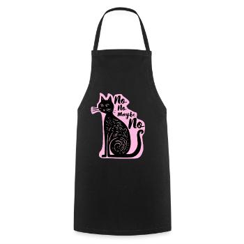 Vintage Cat Tee – Elegantes Schwarz für Frauen - Kochschürze - Schwarz - Vorne - AI Model Male 185 dark (185cm)