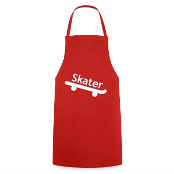 Skater Shirt - urban style - Skateboard - Cooking Apron - red - Front - AI Model Male 185 dark (185cm)