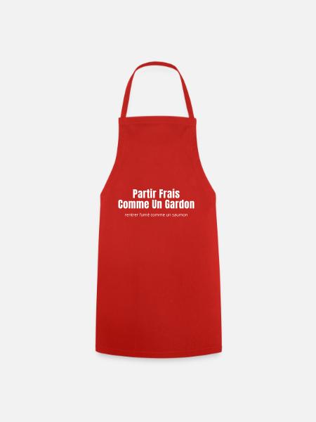Partir Frais Comme Un Gardon - Tablier de cuisine - rouge