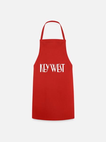 Key West Florida - Cooking Apron - red