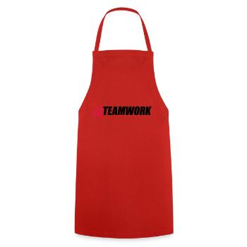 Hashtag Teamwork Logo Design Crew Freunde Gruppe B - Kochschürze - Rot - Vorne - AI Model Male 185 dark (185cm)