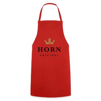 Horn - Cooking Apron - red - Front - AI Model Male 185 dark (185cm)