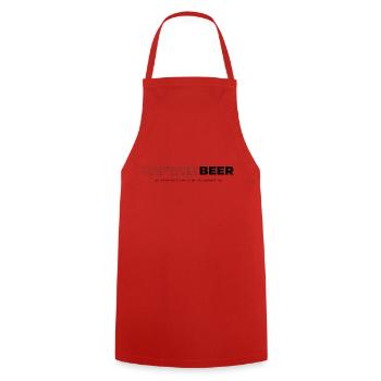Captain Beer - Cooking Apron - red - Front - AI Model Male 185 dark (185cm)