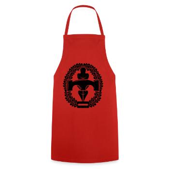 pioneers Black - Cooking Apron - red - Front - AI Model Male 185 dark (185cm)