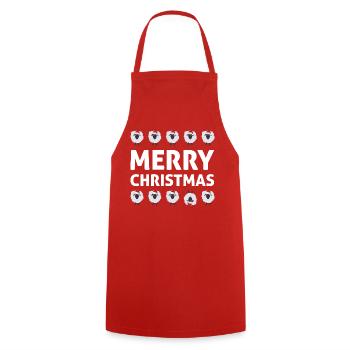 Joyeux Noël Drôle de mouton - Tablier de cuisine - rouge - Devant - AI Model Male 185 dark (185cm)