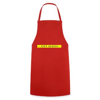 Crew Member - Cooking Apron - red - Front - AI Model Male 185 dark (185cm)