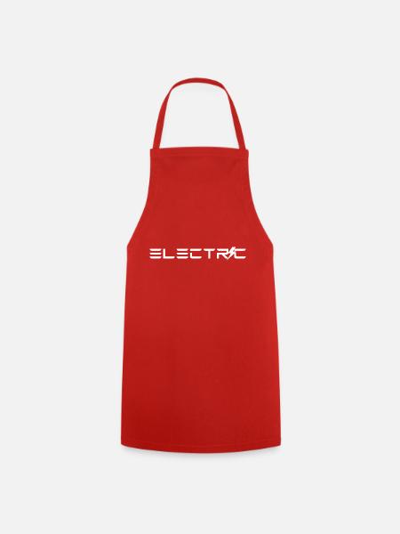 Voiture électrique électrique - Blanc - Tablier de cuisine - rouge
