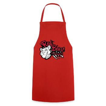 Red Beast Garage - Tablier de cuisine - rouge - Devant - AI Model Male 185 dark (185cm)