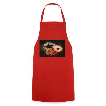 Biscuits de Noël - Tablier de cuisine - rouge - Devant - AI Model Male 185 dark (185cm)