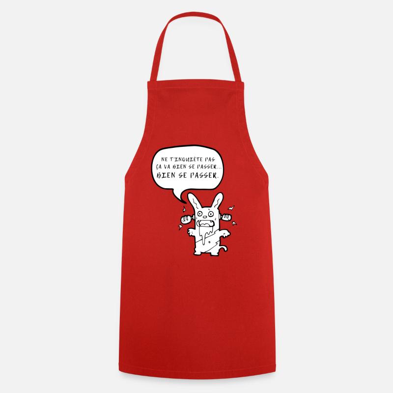 Humour expression ça va bien se passer - Tablier de cuisine - rouge
