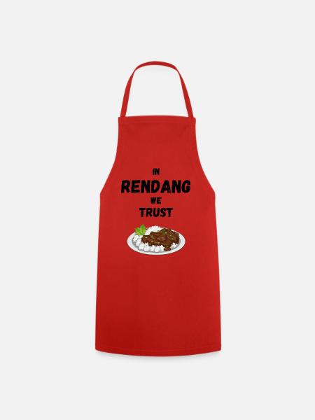 In rendang vertrauen wir - Kochschürze - Rot