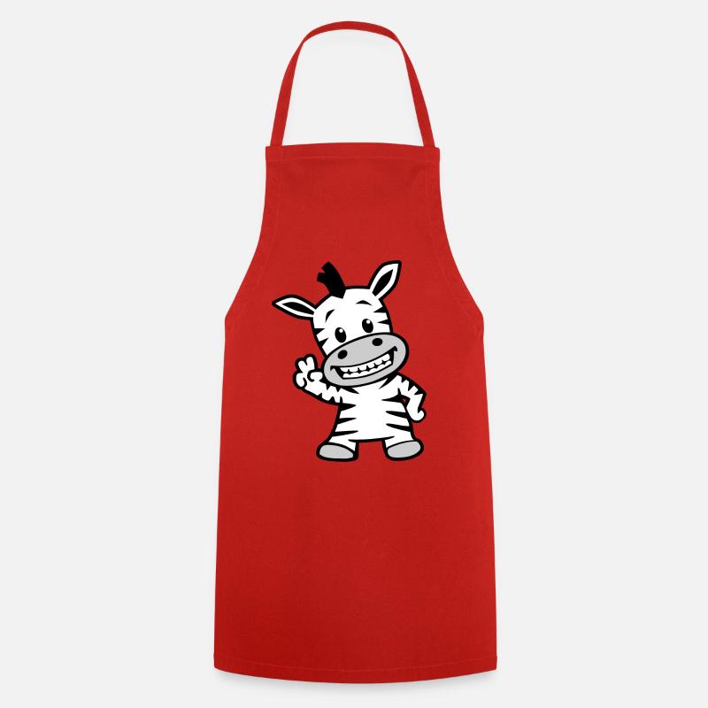Zèbre cool - Tablier de cuisine - rouge
