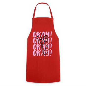 Statement Design - Cooking Apron - red - Front - AI Model Male 185 dark (185cm)