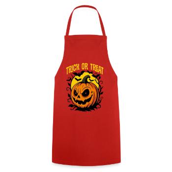Spooky Pumpkin Lantern Halloween - Trick or Treat - Cooking Apron - red - Front - AI Model Male 185 dark (185cm)
