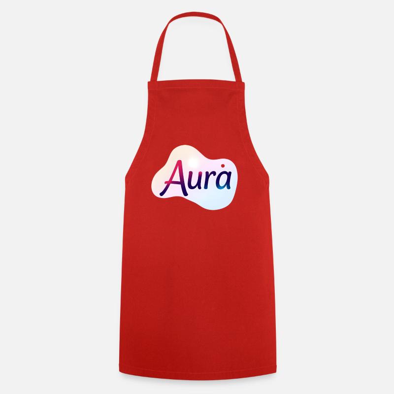 Aura – Design Typographique Coloré Moderne - Tablier de cuisine - rouge