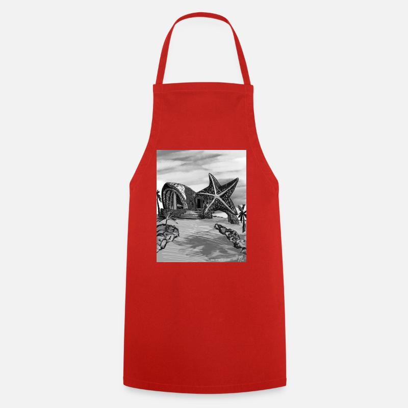 Art de l’île Starfish Dome - Tablier de cuisine - rouge