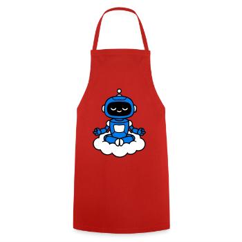 AI Human Fan Club Hovering Robot - Cooking Apron - red - Front - AI Model Male 185 dark (185cm)