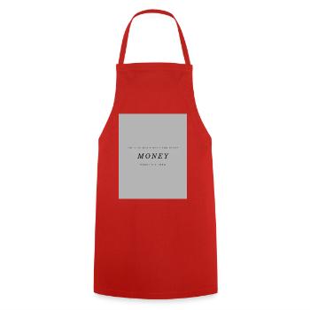 Geldminimalismus Reichtum in Typografie - Kochschürze - Rot - Vorne - AI Model Male 185 dark (185cm)
