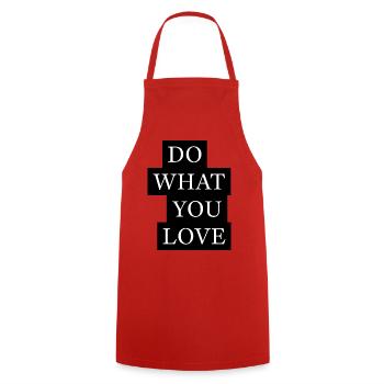 Do What You Love Statement - Kochschürze - Rot - Vorne - AI Model Male 185 dark (185cm)