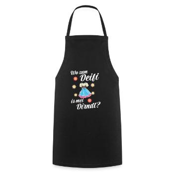 Damen Dirndl Trachtenshirt für - Kochschürze - Schwarz - Vorne - AI Model Male 185 dark (185cm)