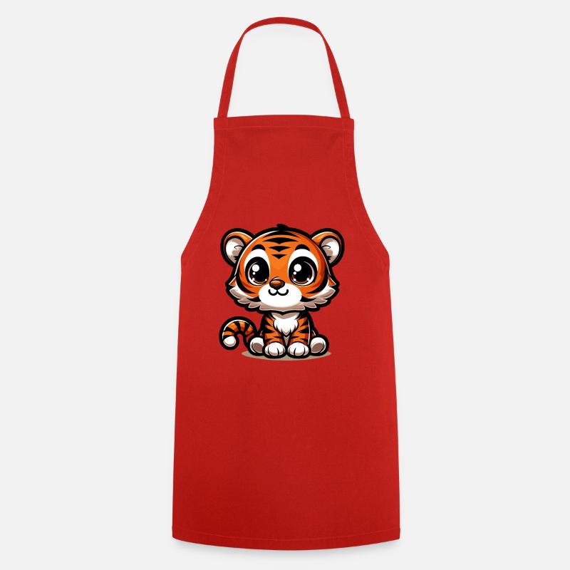 Bébé tigre mignon - Tablier de cuisine - rouge