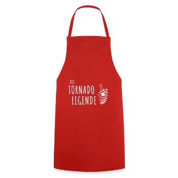 Tornado entzünden Mallorca Bier - Kochschürze - Rot - Vorne - AI Model Male 185 dark (185cm)