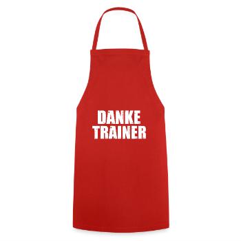 Fußballtrainer Spruch Bester Trainer Fußballcoach - Kochschürze - Rot - Vorne - AI Model Male 185 dark (185cm)