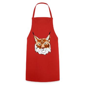 lynx - Cooking Apron - red - Front - AI Model Male 185 dark (185cm)