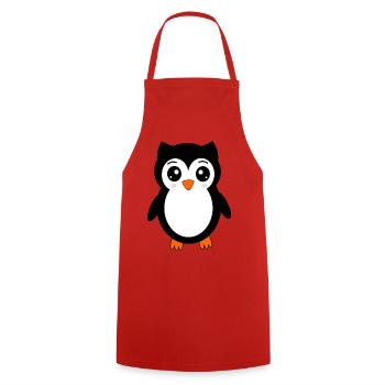 owl black bird bird animals gift - Cooking Apron - red - Front - AI Model Male 185 dark (185cm)