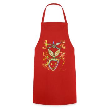 Vampire acide - Tablier de cuisine - rouge - Devant - AI Model Male 185 dark (185cm)