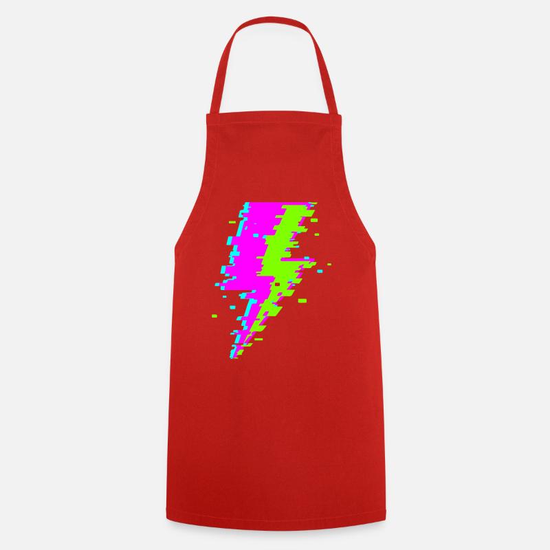 Psychedelic Digital Beam - Cooking Apron - red