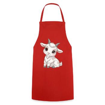 La chèvre au clair de lune - Tablier de cuisine - rouge - Devant - AI Model Male 185 dark (185cm)