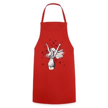 Autonomisation de la femme dansante - Illustration - Tablier de cuisine - rouge - Devant - AI Model Male 185 dark (185cm)
