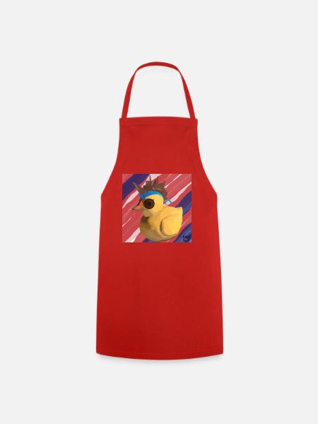 The Duck biker - Cooking Apron - red
