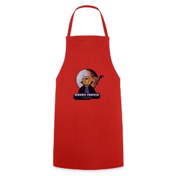 Citrouille démoniaque - Tablier de cuisine - rouge - Devant - AI Model Male 185 dark (185cm)