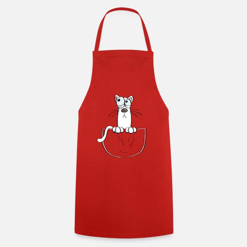 Chat dans le sac - Chats - Comic - Tablier de cuisine - rouge