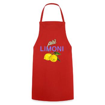 piu limoni - Kochschürze - Rot - Vorne - AI Model Male 185 dark (185cm)