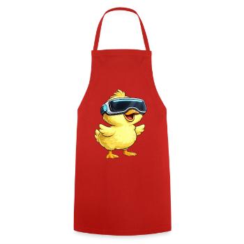 Cartoon Cartoon Gamer en réalité virtuelle Joueur VR de Duck Cute Duck - Tablier de cuisine - rouge - Devant - AI Model Male 185 dark (185cm)