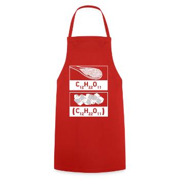 Structural formula chemistry science physics laboratory - Cooking Apron - red - Front - AI Model Male 185 dark (185cm)