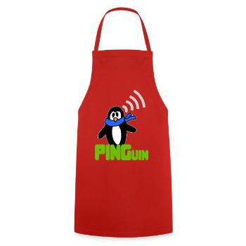PINGuin Nerd blague Geek Humour IT - Tablier de cuisine - rouge - Devant - AI Model Male 185 dark (185cm)