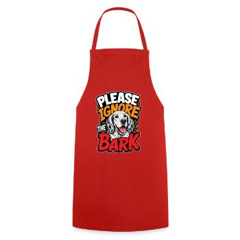 English Setter - Cooking Apron - red - Front - AI Model Male 185 dark (185cm)