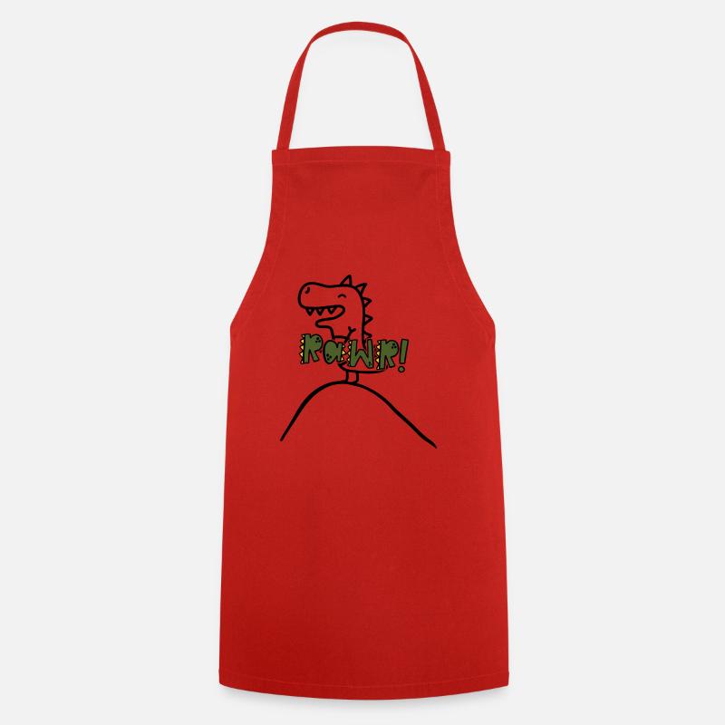 Dino05 - Cooking Apron - red