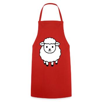 Sheep Sheep Lamb - Cooking Apron - red - Front - AI Model Male 185 dark (185cm)